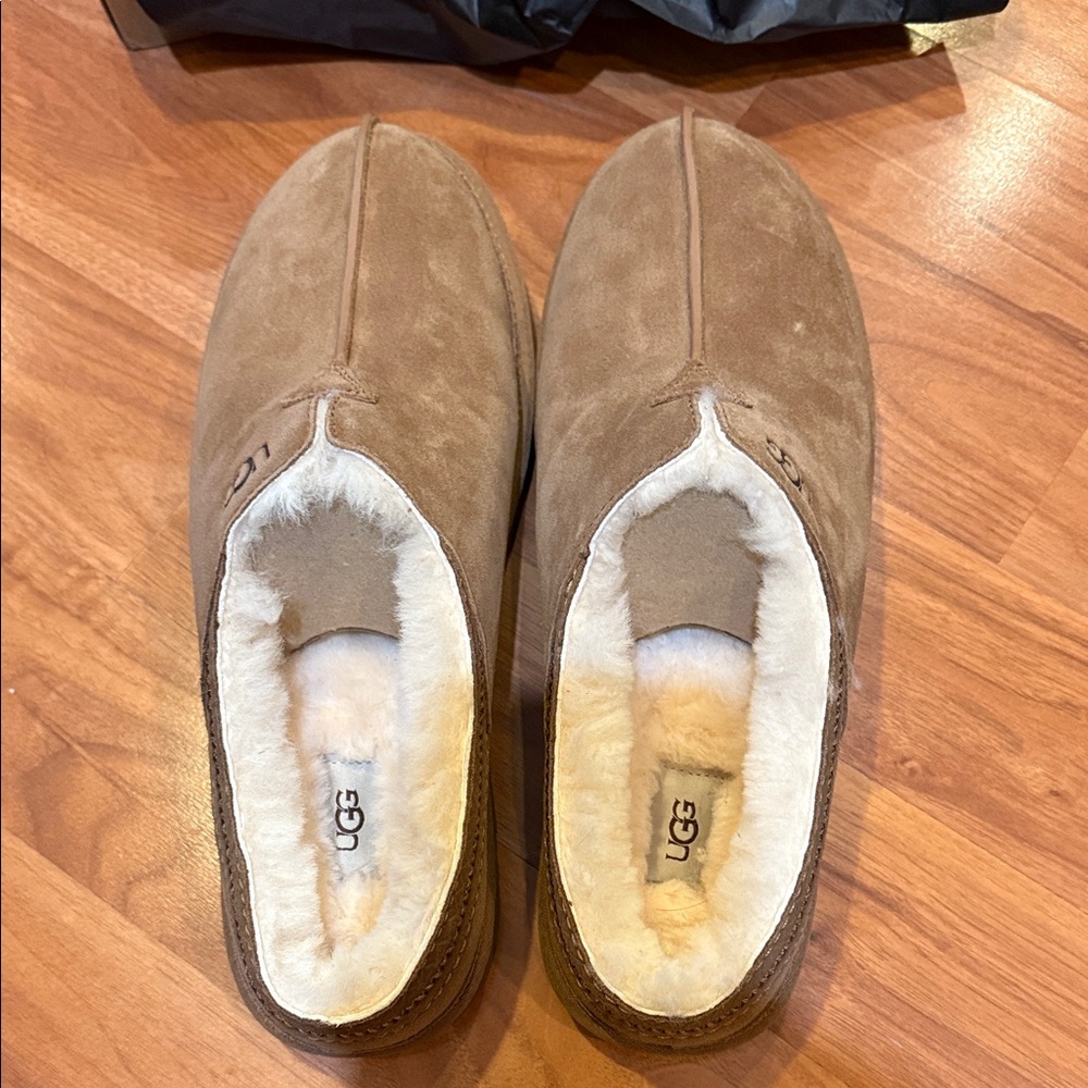 UGG Men's Brown Suede Slip-Ons - Picture 2 of 6